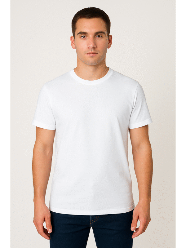 Unisex customizable white t-shirt - Image 2