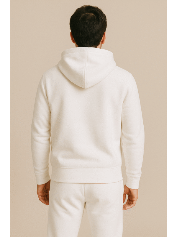 Unisex customizable white hoodie - Image 3