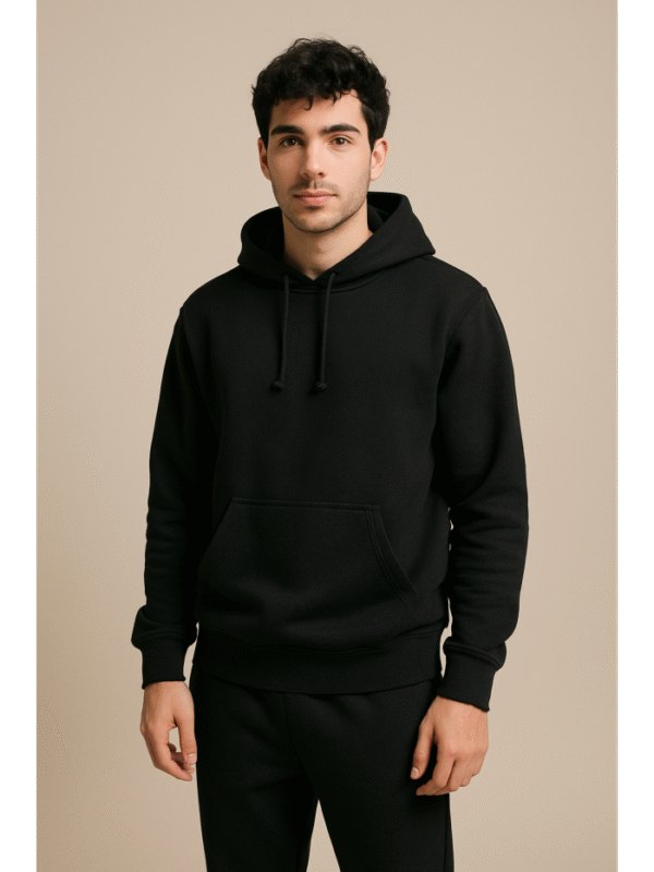 Unisex customizable black hoodie - Image 2