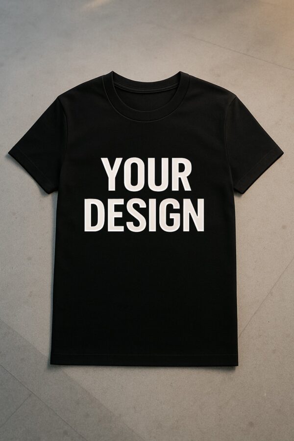 Unisex customizable black t-shirt
