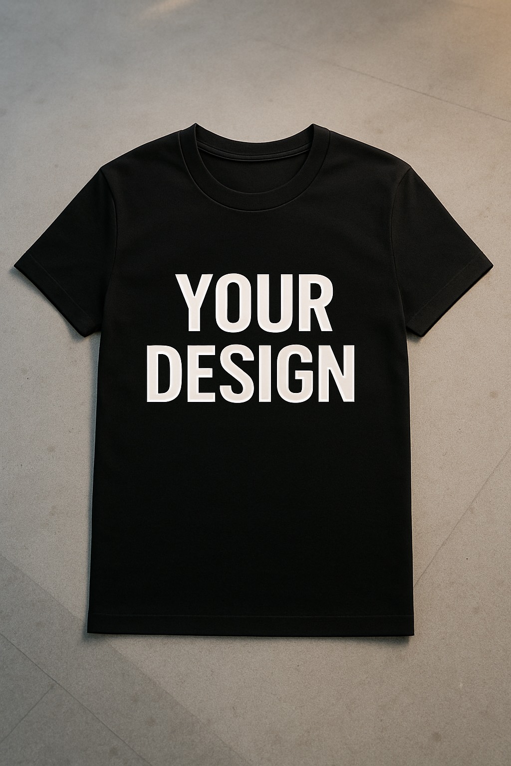 Unisex customizable black t-shirt