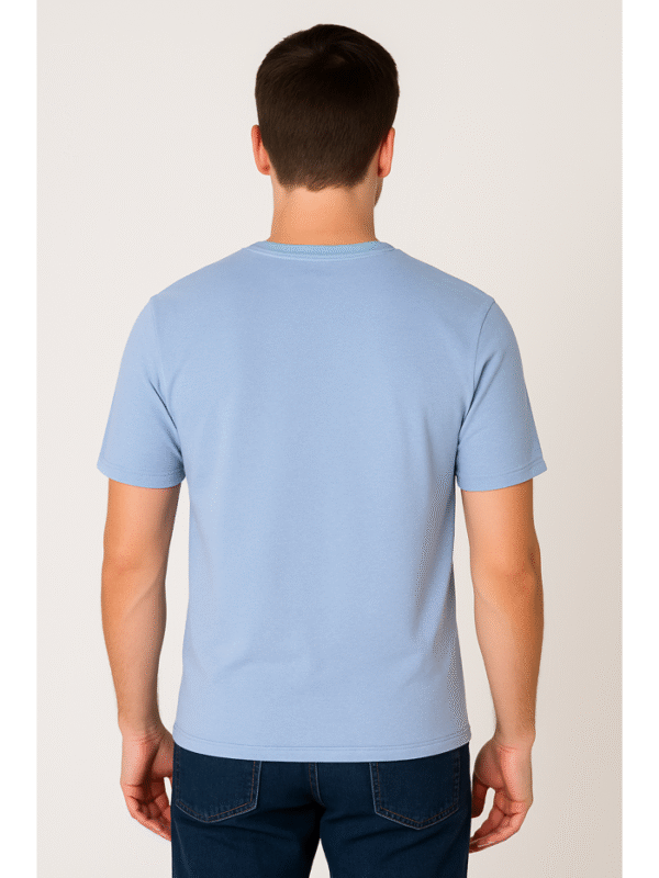 Unisex customizable blue t-shirt - Image 3