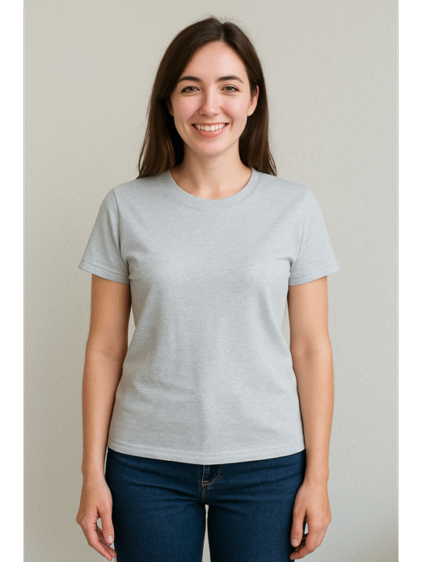 Unisex customizable grey t-shirt - Image 2