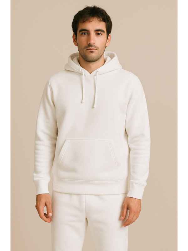 Unisex customizable white hoodie - Image 2