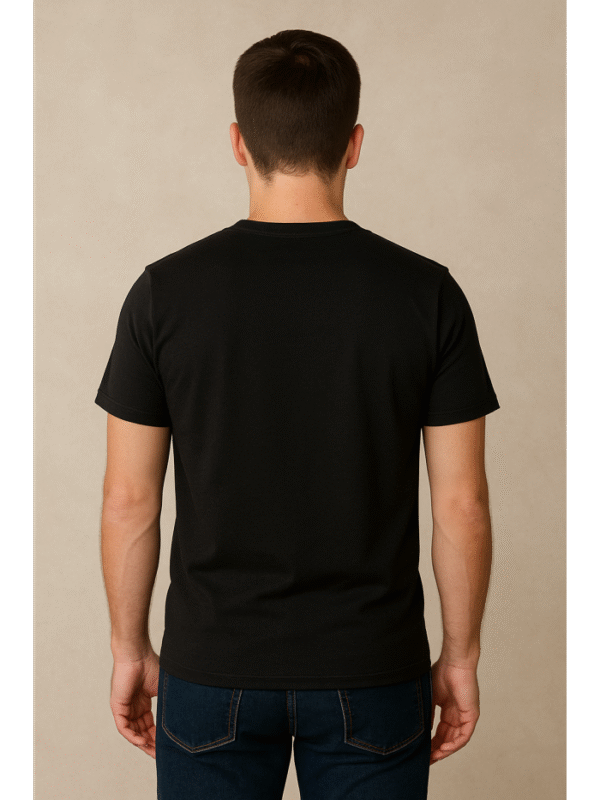 Unisex customizable black t-shirt - Image 3