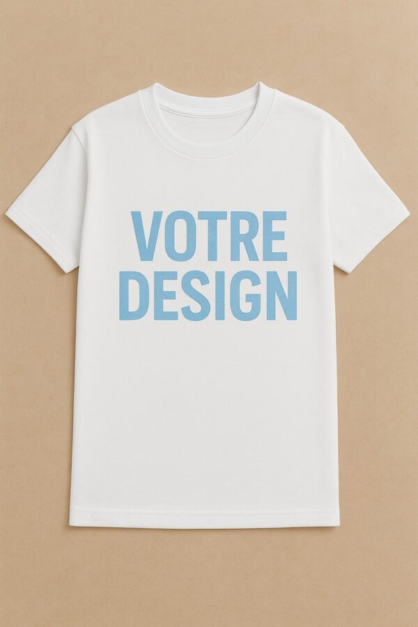 Unisex customizable white t-shirt