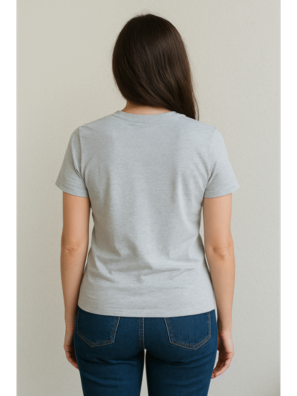 Unisex customizable grey t-shirt - Image 3