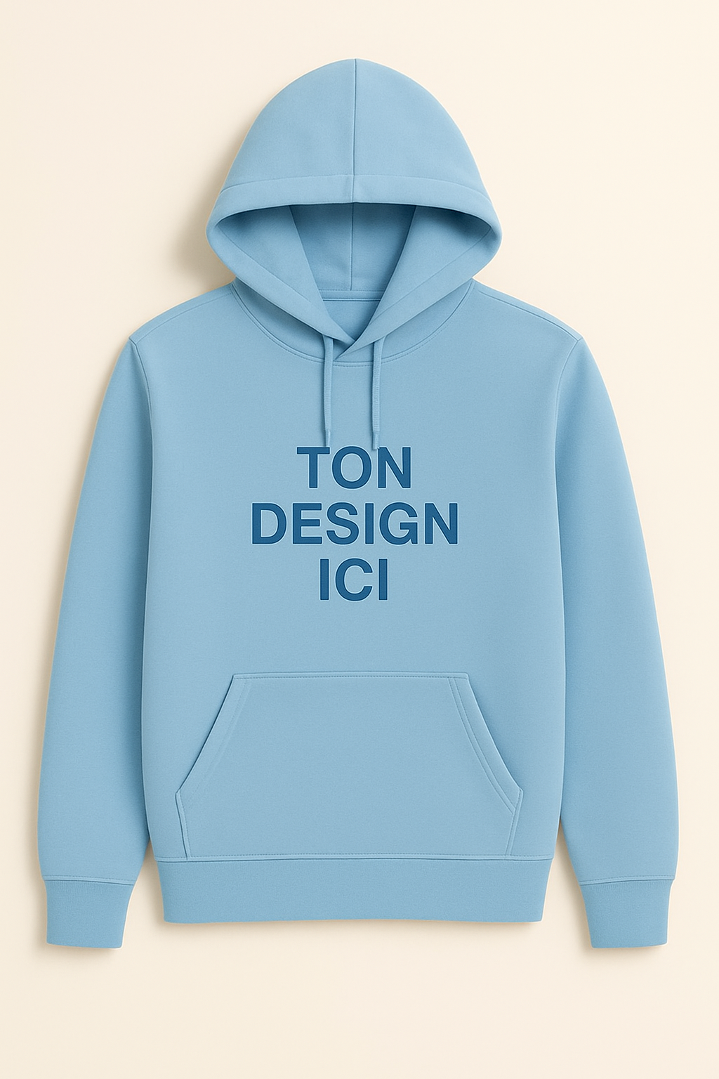 Unisex customizable blue hoodie