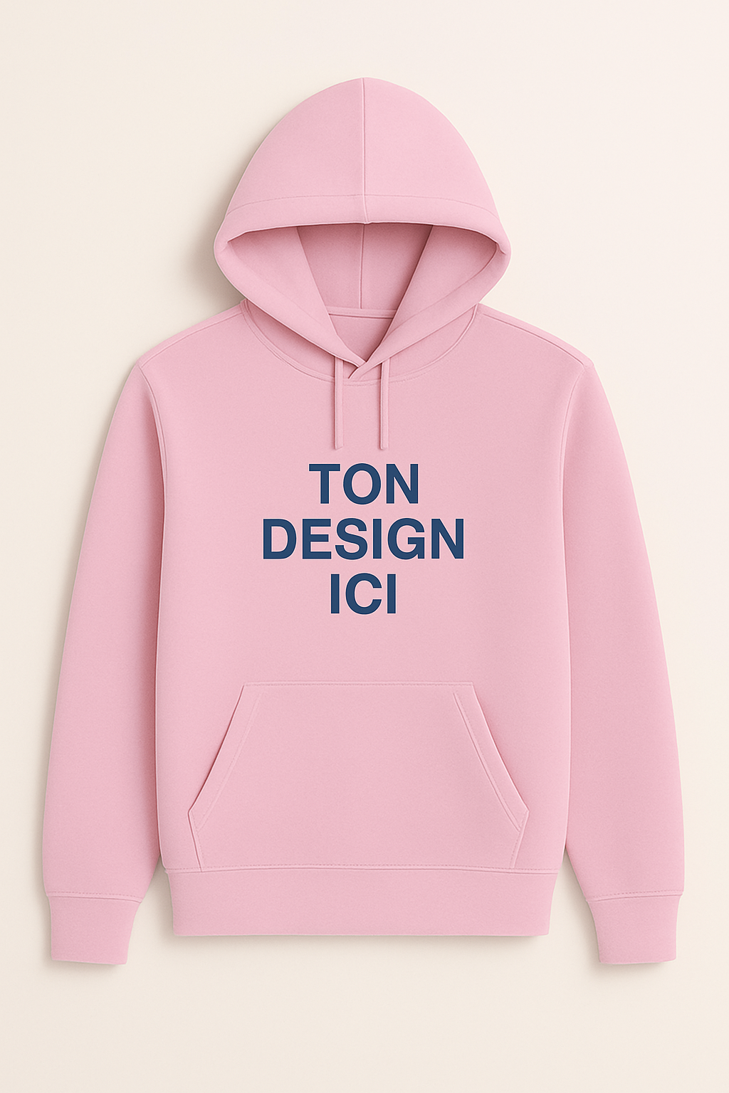 Unisex customizable pink hoodie