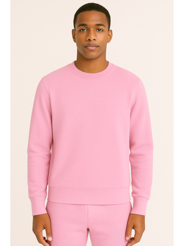 Unisex customizable pink Sweat-Shirt – Image 2