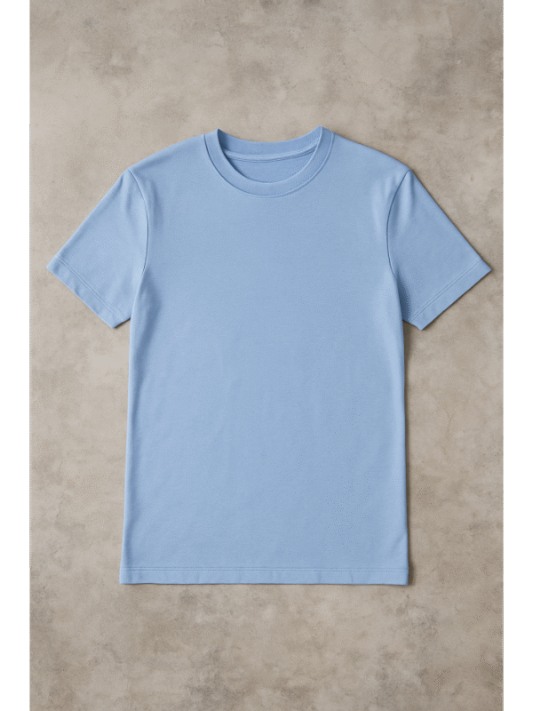 Unisex customizable blue t-shirt - Image 6