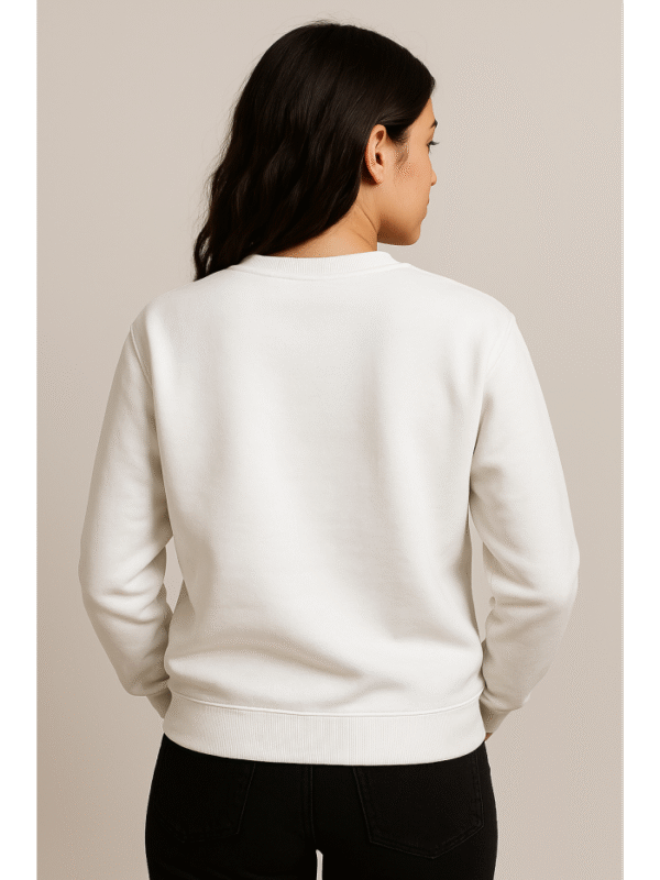 Unisex customizable white sweat-shirt - Image 3
