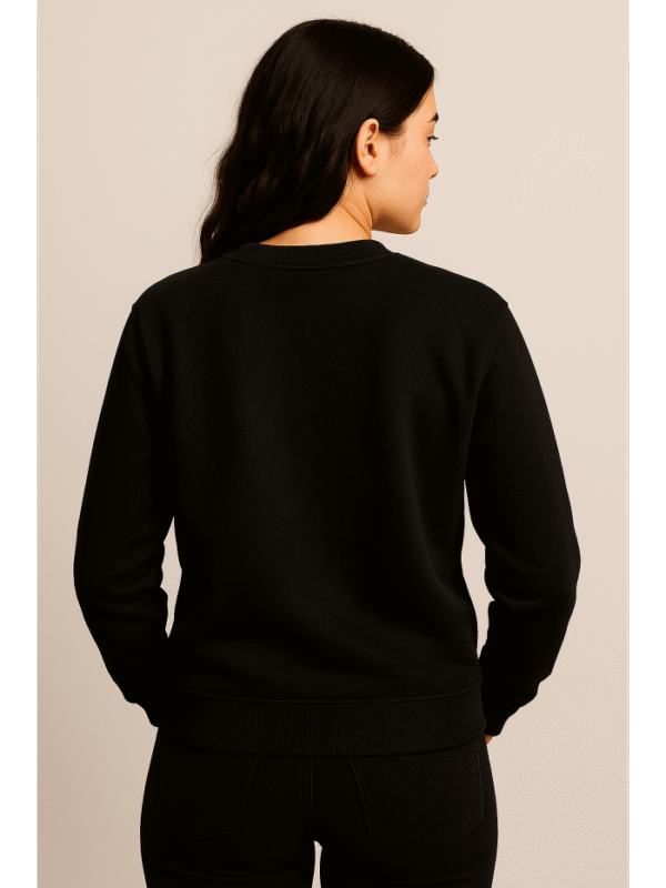 Unisex customizable black sweat-shirt - Image 3