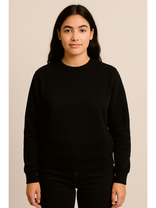 Unisex customizable black sweat-shirt - Image 2