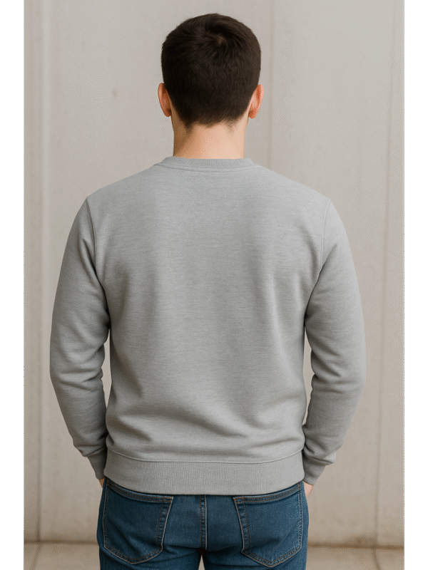 Unisex customizable grey sweat-shirt - Image 3