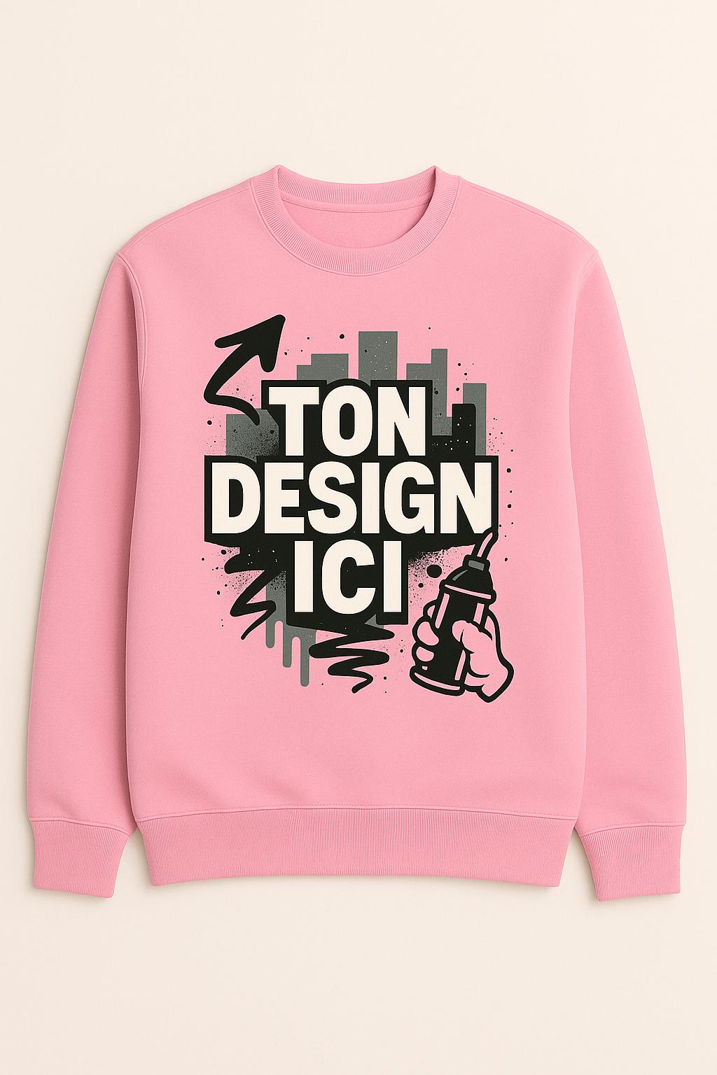 Unisex customizable pink Sweat-Shirt