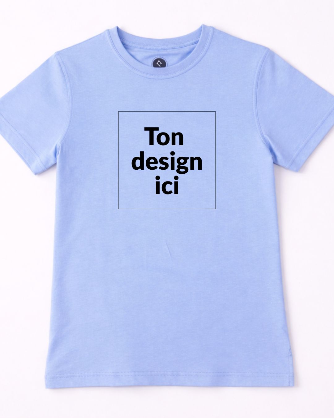 Unisex customizable blue t-shirt