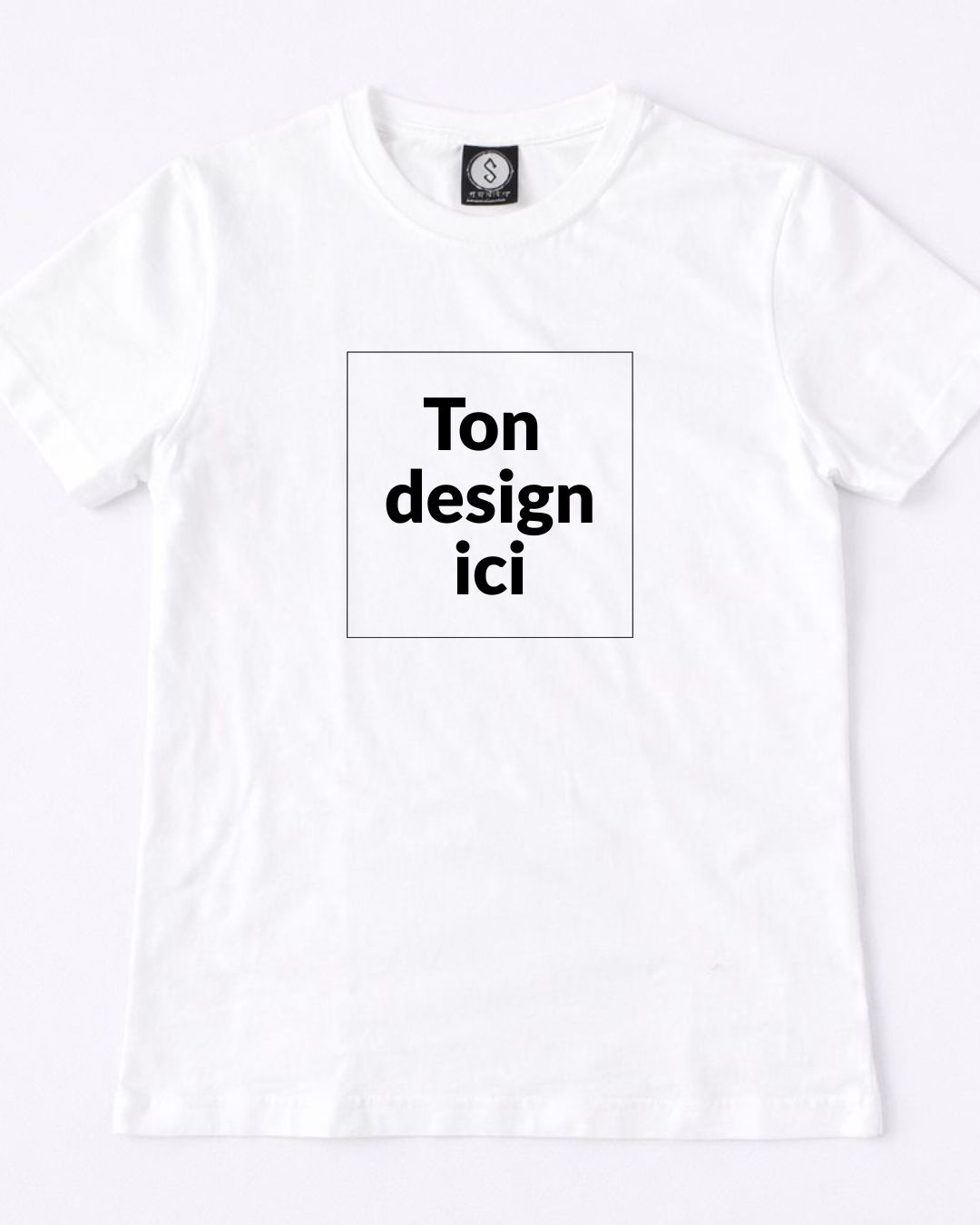 Unisex customizable white t-shirt