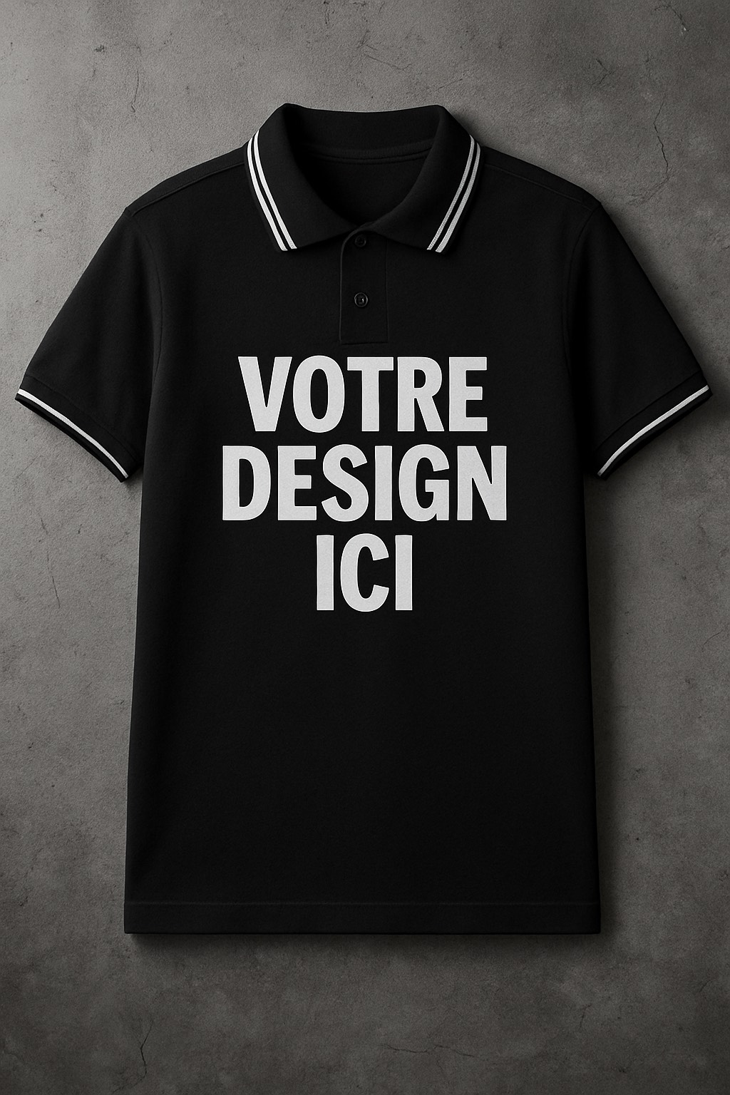 Unisex customizable black polo