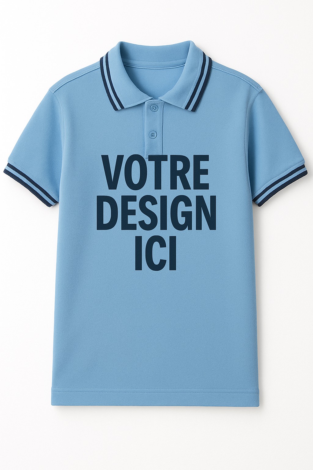 Unisex customizable bleu polo