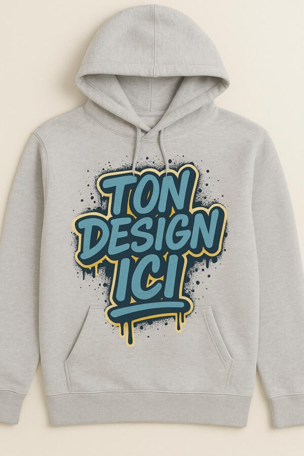Unisex customizable grey hoodie