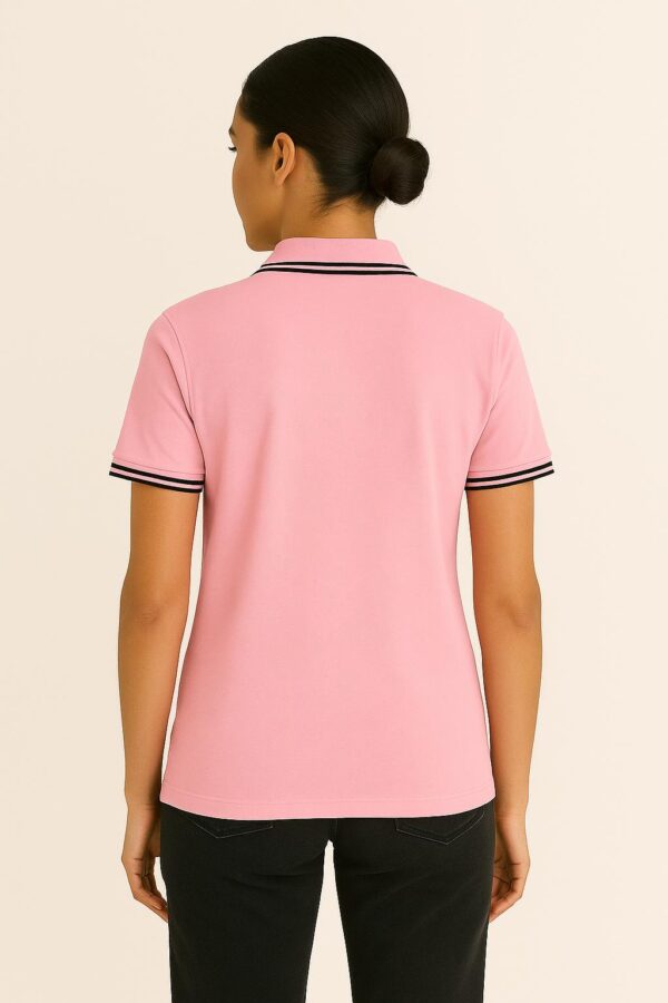 Unisex customizable pink polo - Image 3
