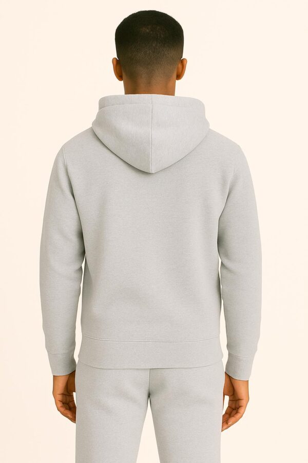 Unisex customizable grey hoodie - Image 3