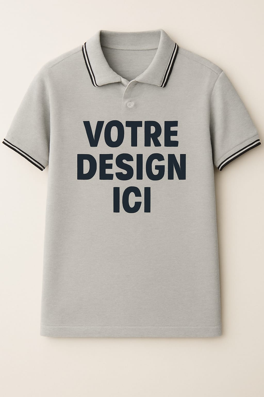 Unisex customizable grey polo
