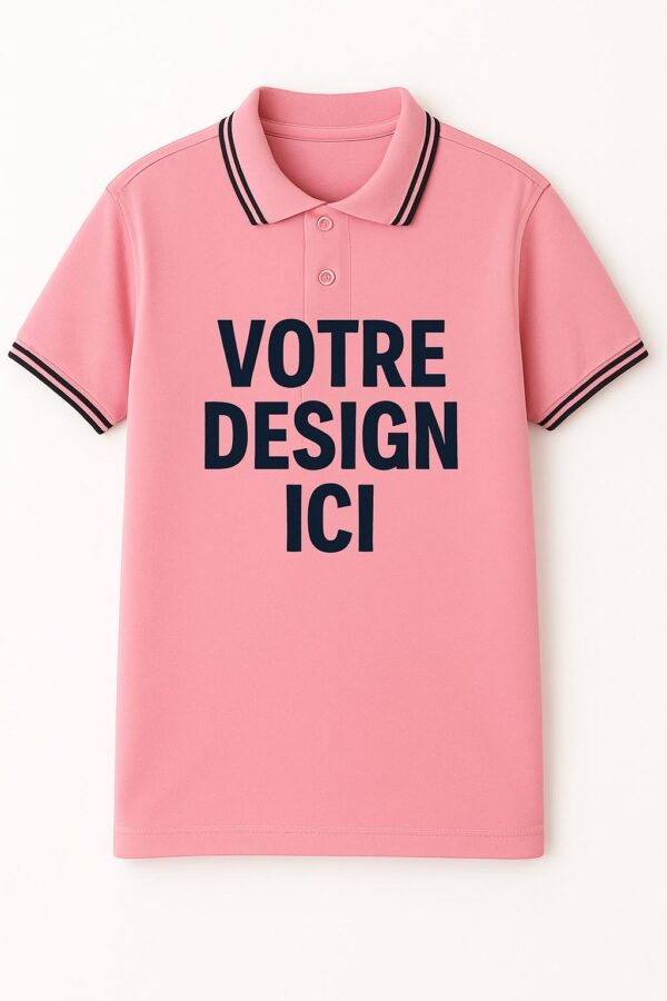 Unisex customizable pink polo