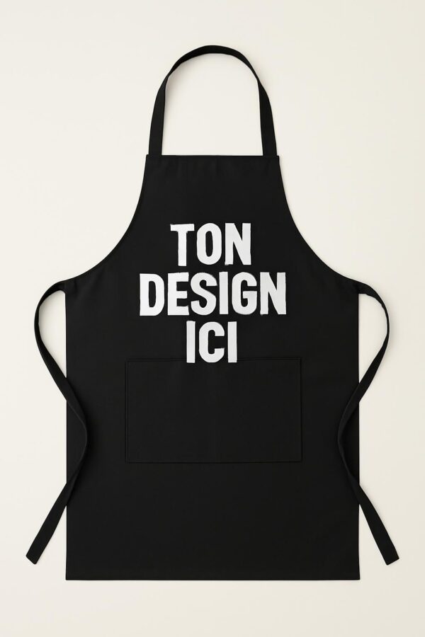Customizable black apron