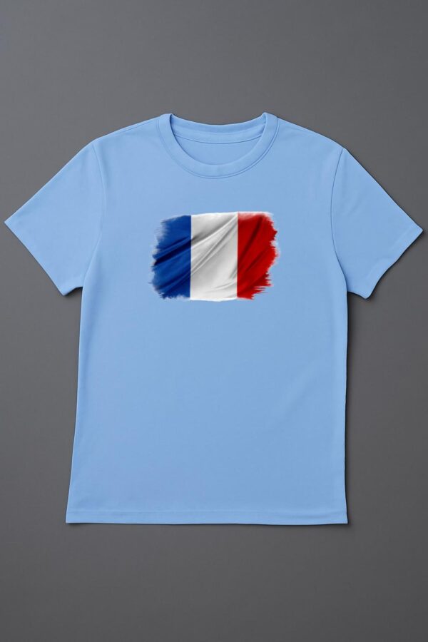 T-shirt drapeau français 100% coton doux et durable – Image 2