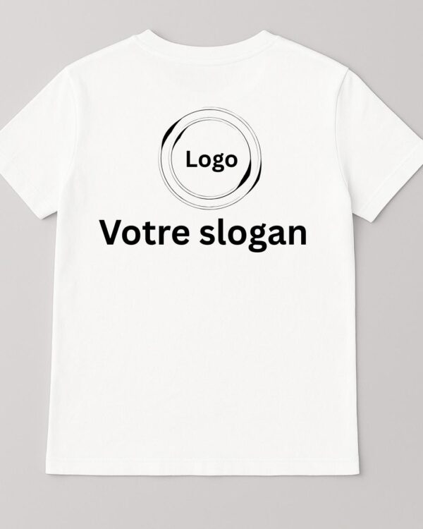 T-shirt à personnaliser avec logo et slogan entreprise ou association – Image 8