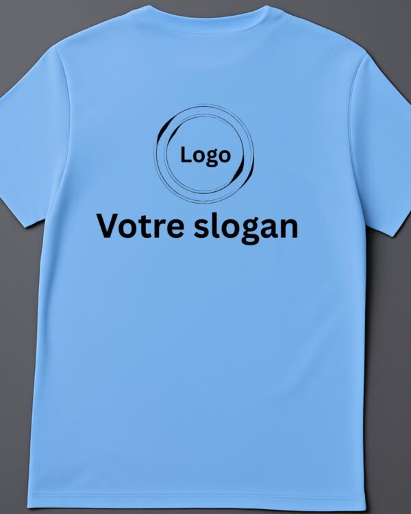 T-shirt à personnaliser avec logo et slogan entreprise ou association – Image 2