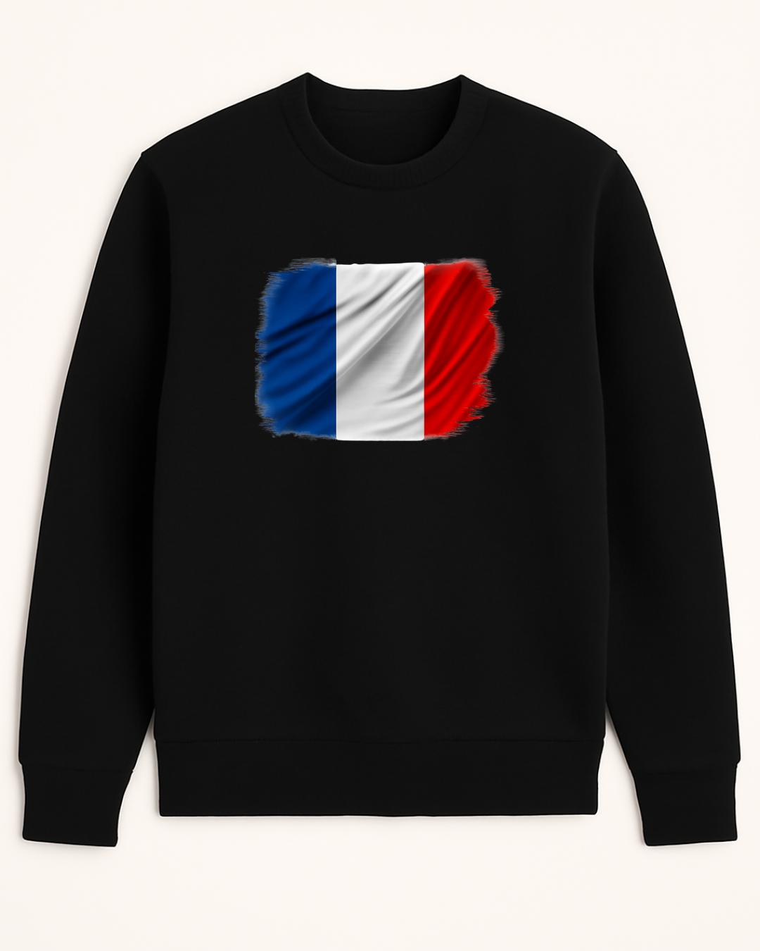 Sweat-shirt drapeau francais 100% coton doux - Image 2