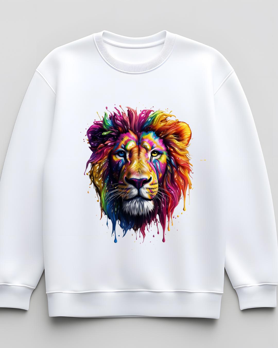 Sweat-shirt Lion 100% coton doux - Image 2