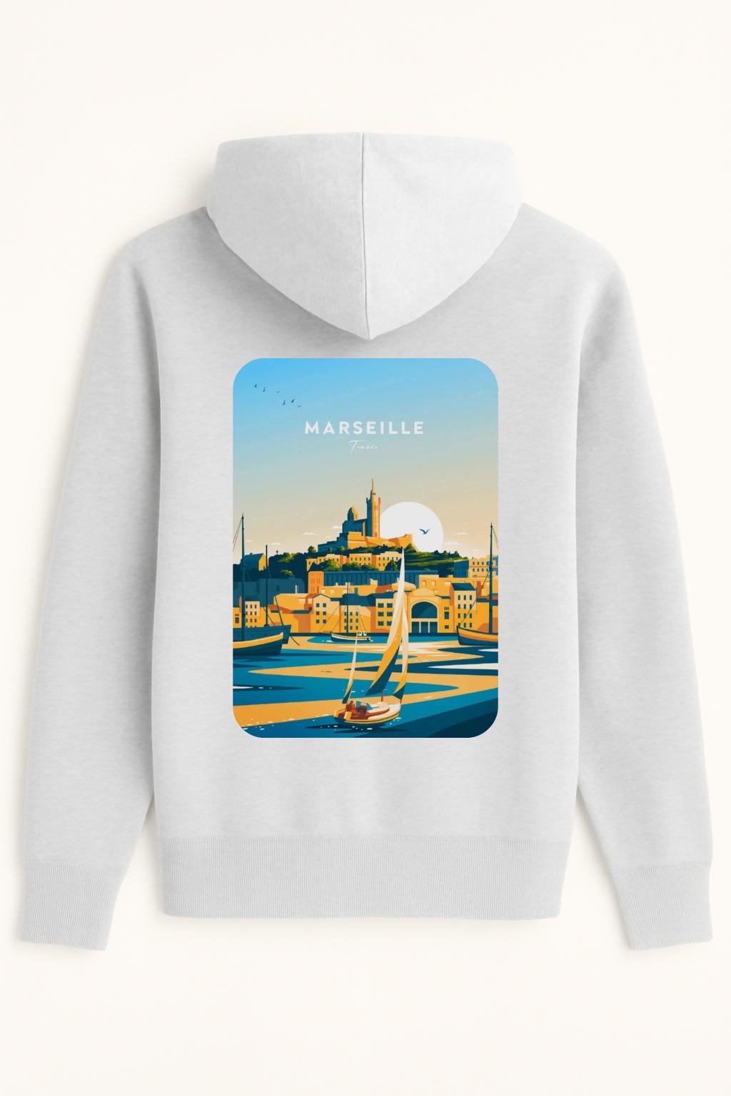 Sweat à capuche Marseille 100% coton doux – Image 4