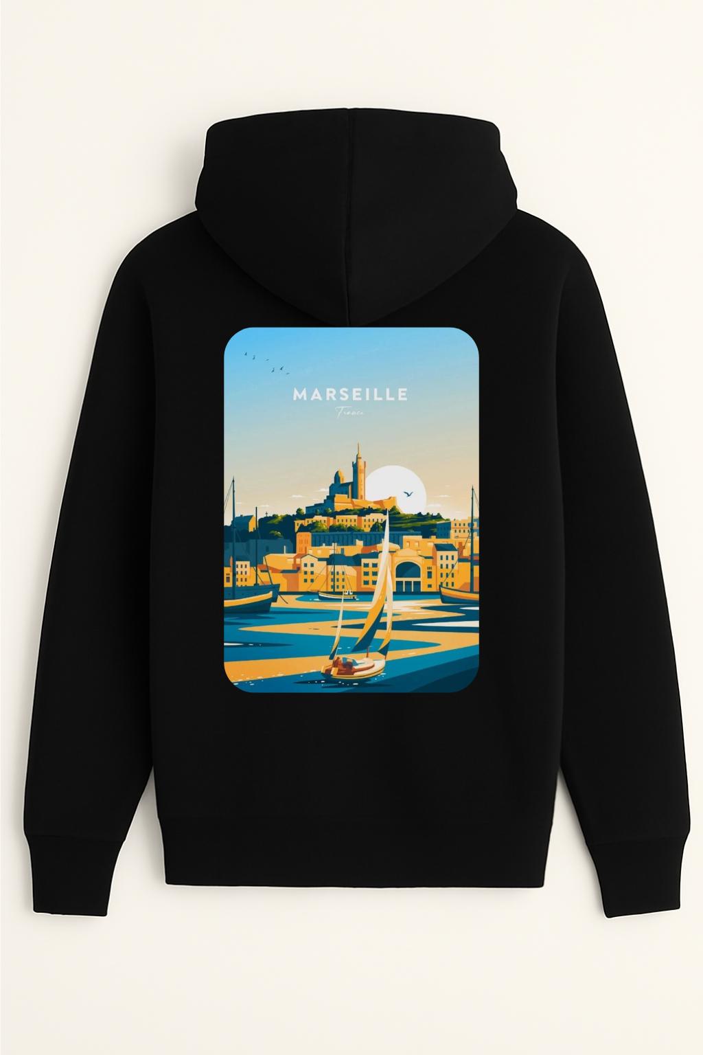 Sweat à capuche Marseille 100% coton doux – Image 3