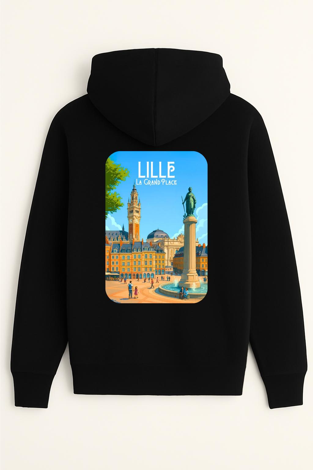 Sweat à capuche Lille 100% coton doux – Image 2