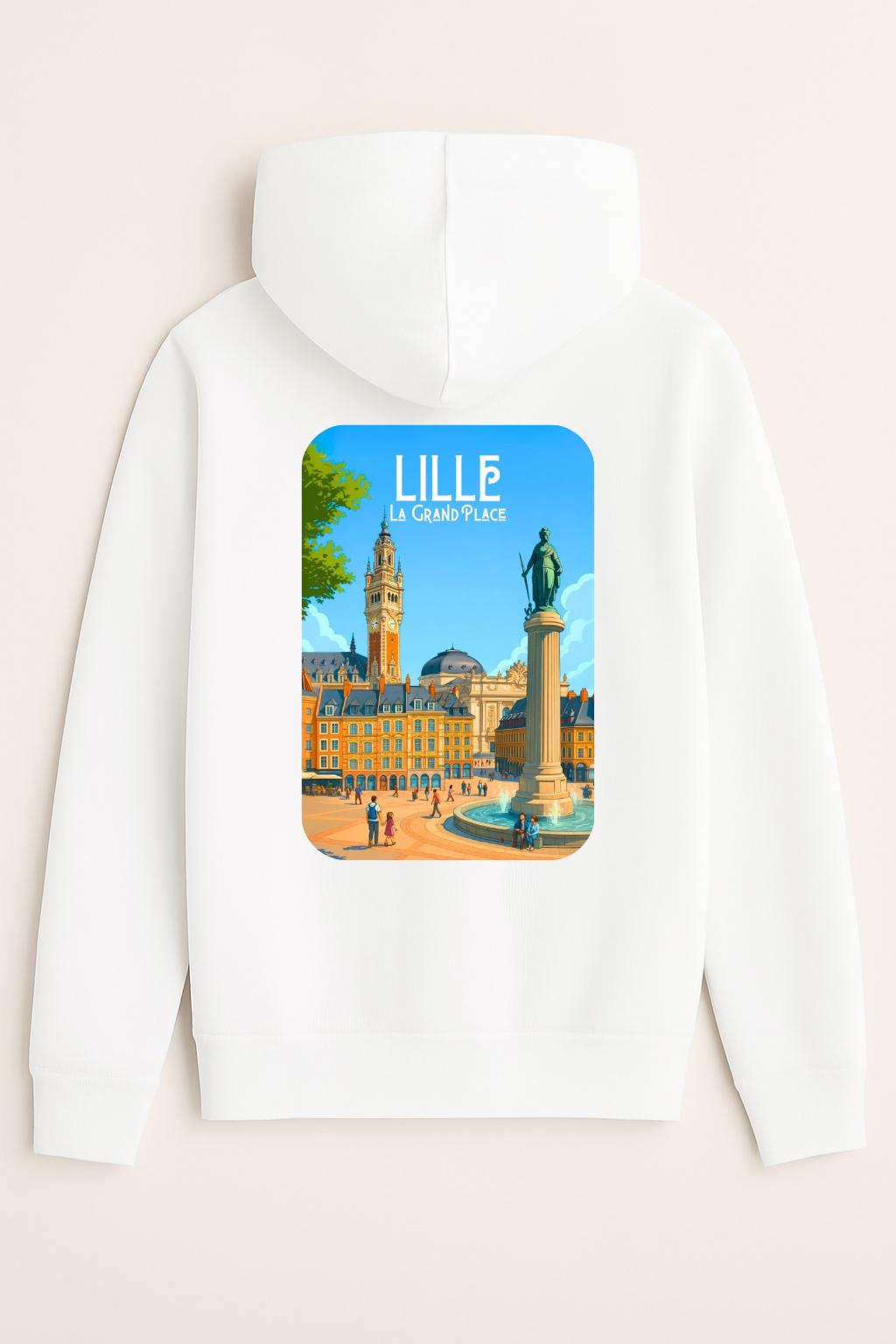 Sweat à capuche Lille 100% coton doux