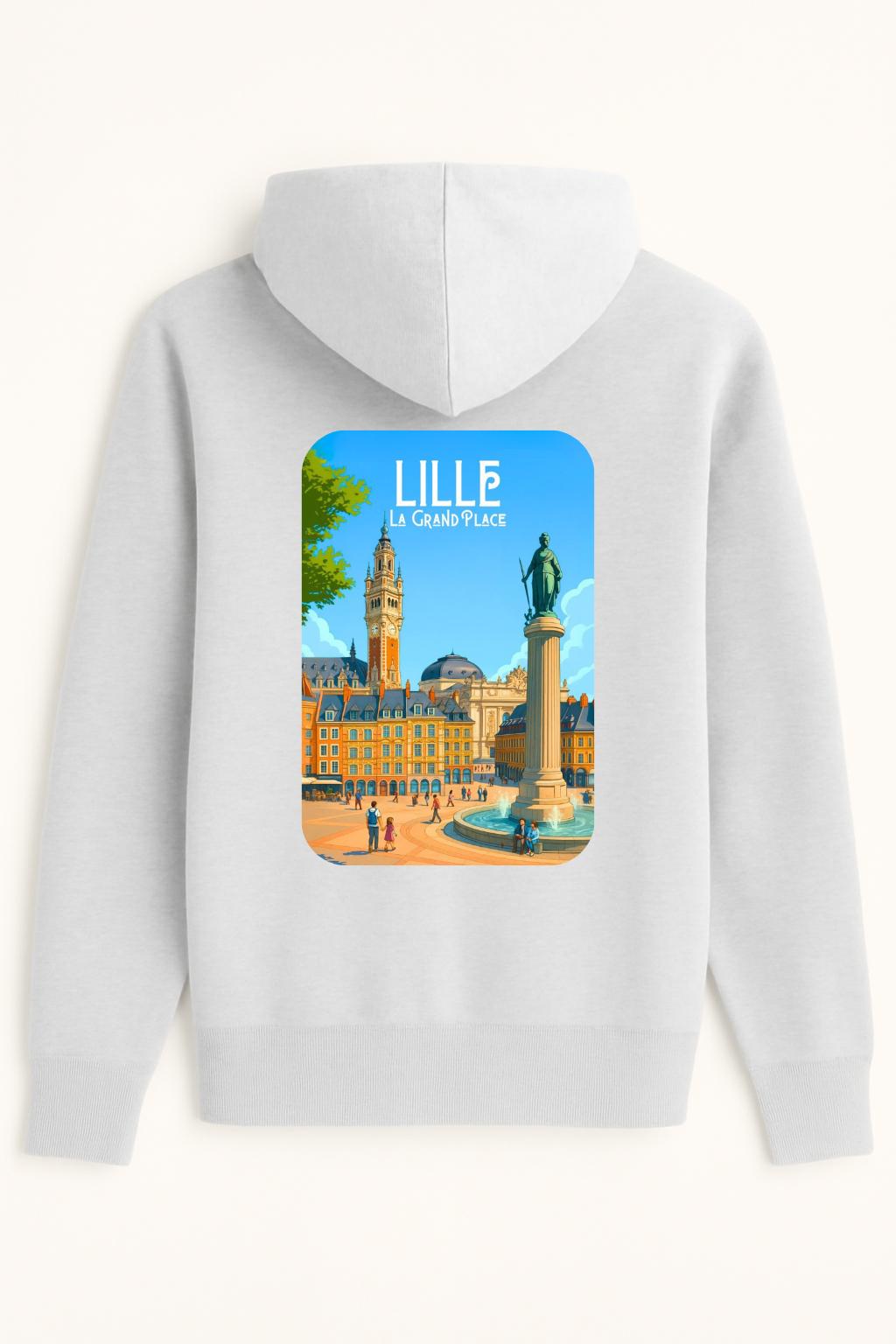 Sweat à capuche Lille 100% coton doux – Image 3