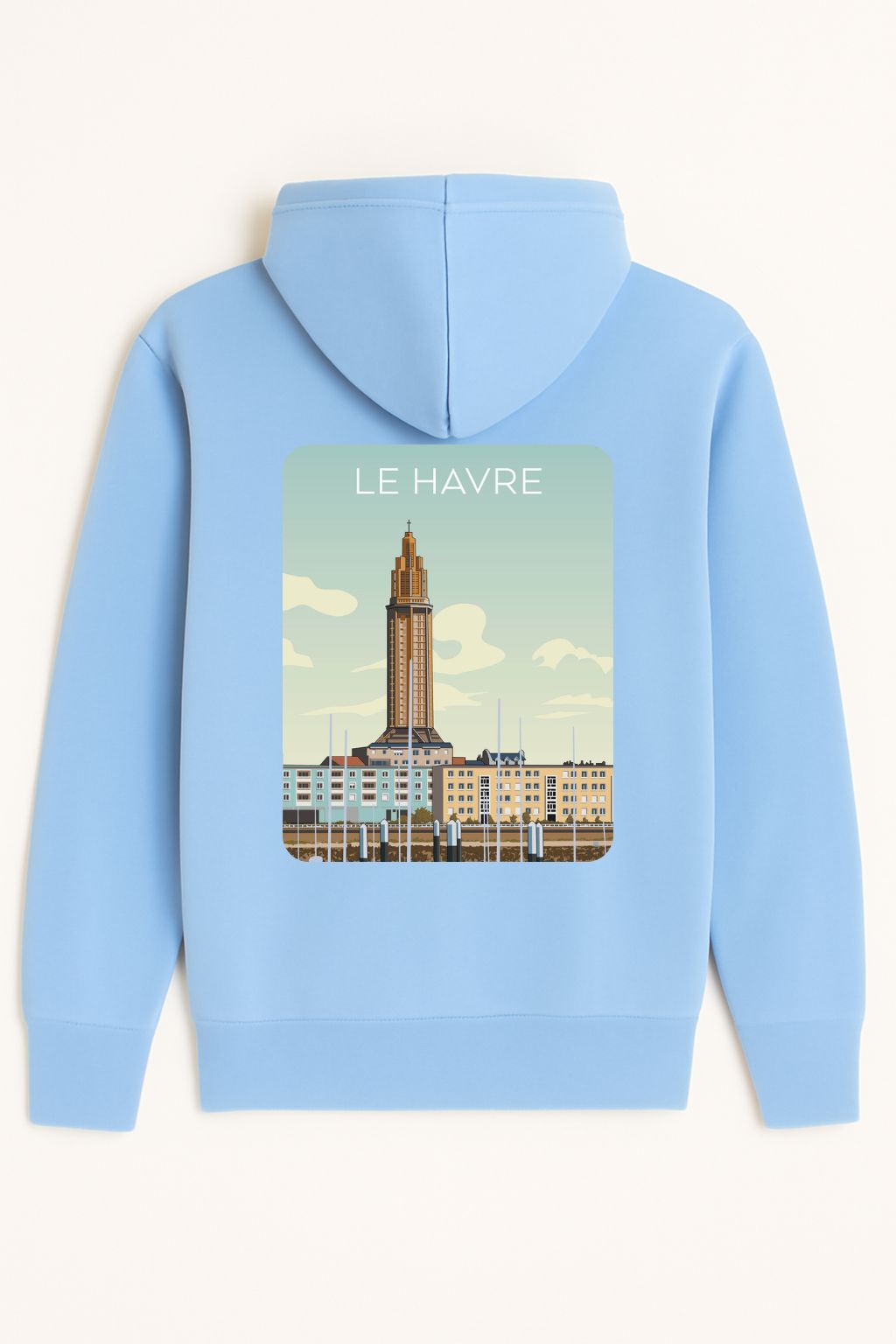 Sweat à capuche Le Havre 100% coton doux – Image 3